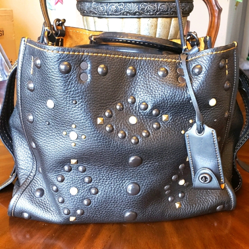 Coach 1941 Rogue Beaded Rivets Glove-tanned